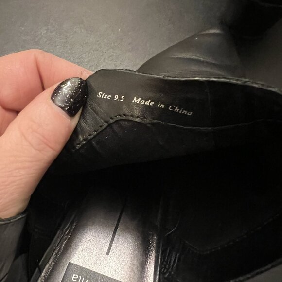 Dolce Vita Trent Womens Black Boots Size 9.5 Pointed Toe Ankle Boot Faux Reptile - Picture 9 of 12